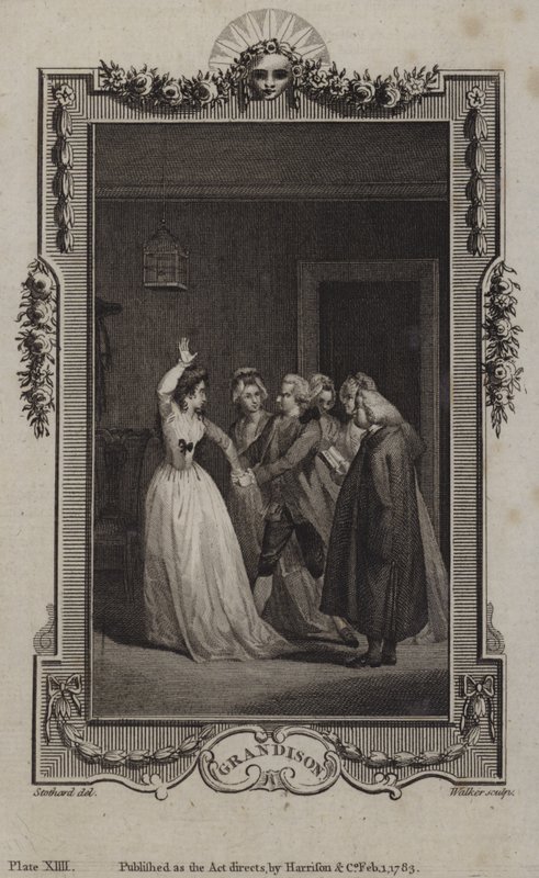 Scena z Historii Sir Charlesa Grandisona autorstwa Samuela Richardsona autorstwa English School