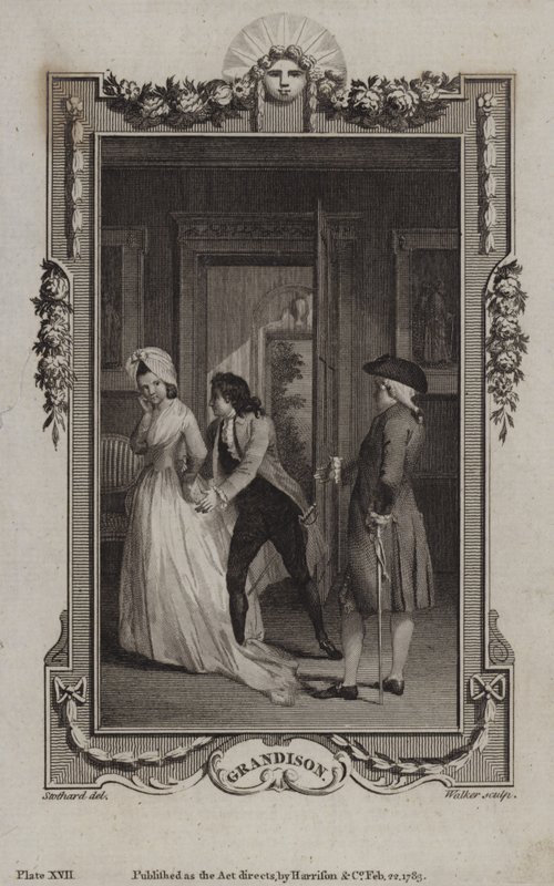 Scena z Historii Sir Charlesa Grandisona autorstwa Samuela Richardsona autorstwa English School