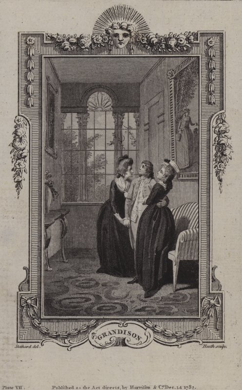 Scena z Historii Sir Charlesa Grandisona autorstwa Samuela Richardsona autorstwa English School