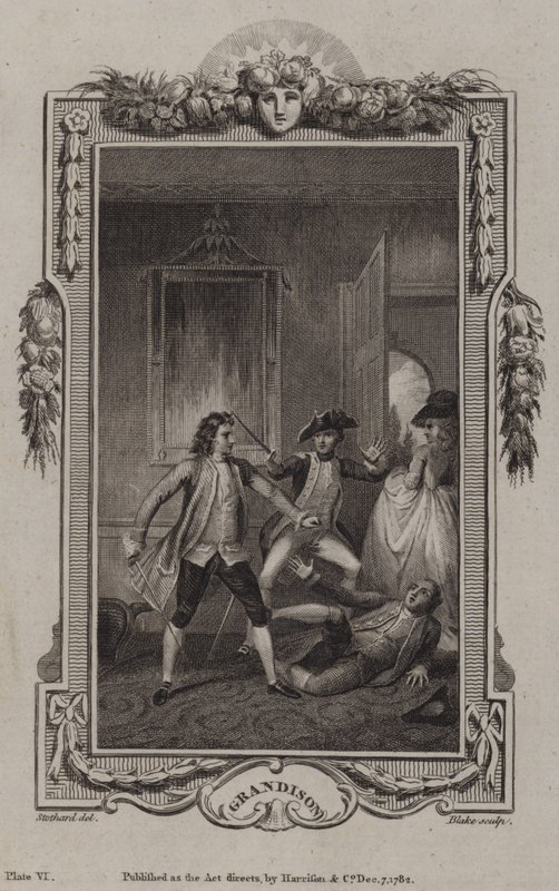Scena z Historii Sir Charlesa Grandisona autorstwa Samuela Richardsona autorstwa English School