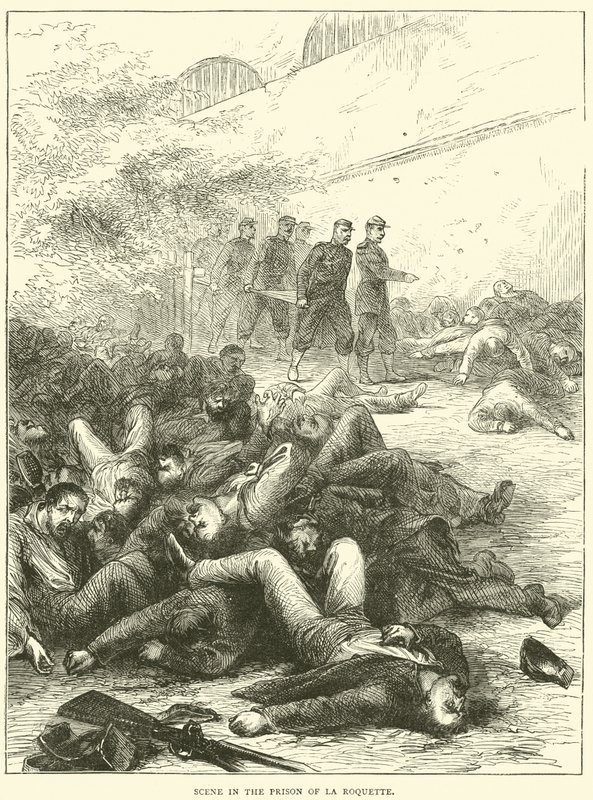 Scena w więzieniu La Roquette, 1871 autorstwa English School