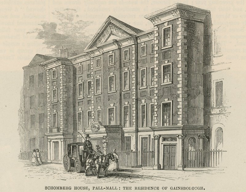 Schomberg House, Pall Mall, Londyn, rezydencja Thomasa Gainsborough autorstwa English School