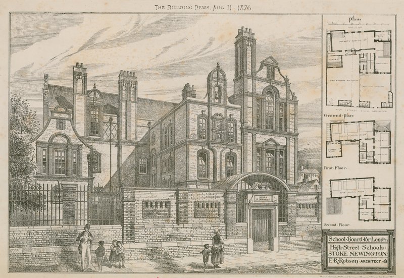 Rada Szkolna dla Londynu, High Street Schools, Stoke Newington, Londyn autorstwa English School