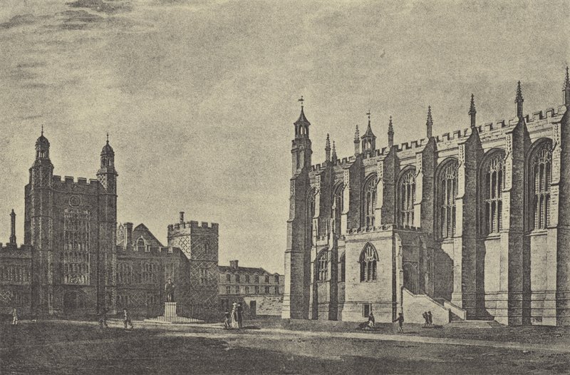 Dziedziniec szkolny w 1814 r. (wklęsłodruk) autorstwa English School