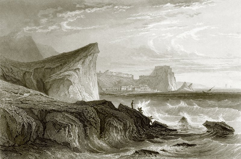 Scilla i Charybda, Sycylia autorstwa English School