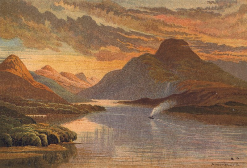 Szkocja, Loch Lomond (kolor lito) autorstwa English School