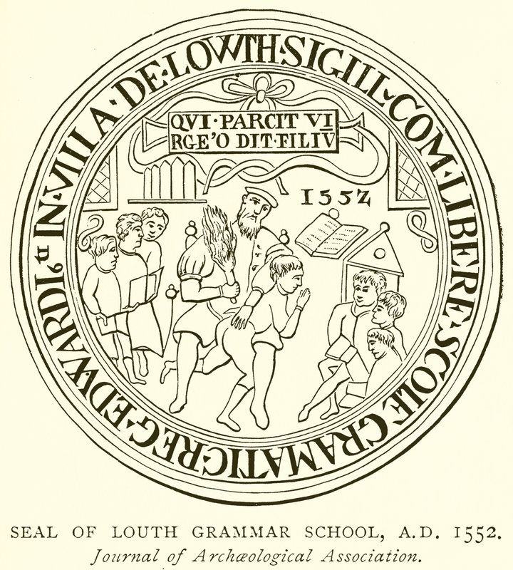 Pieczęć Louth Grammar School, AD 1552 autorstwa English School