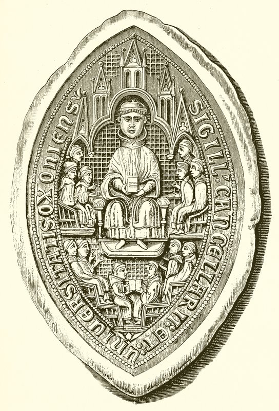 Pieczęć Uniwersytetu Oksfordzkiego, ok. 1300 autorstwa English School