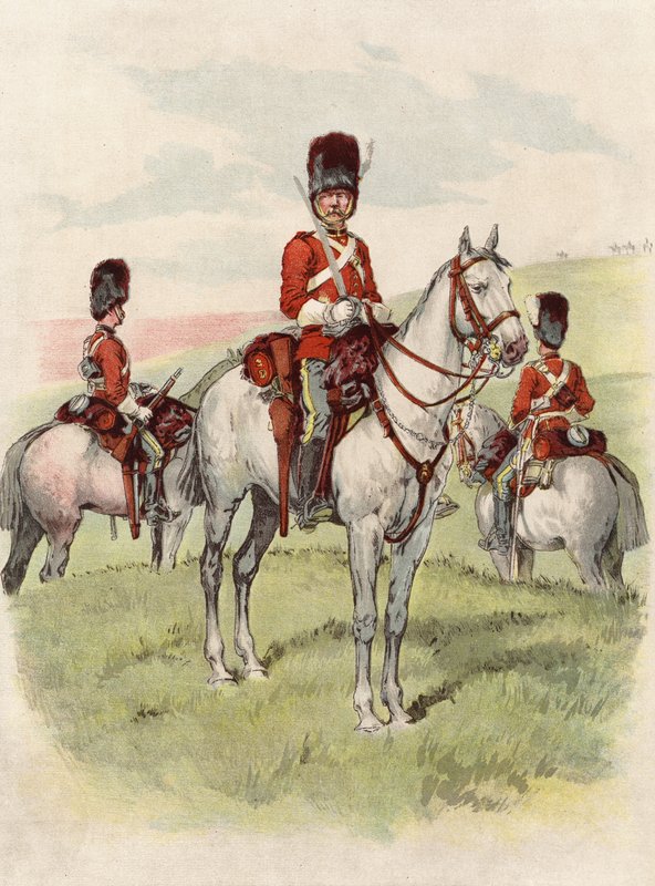 Second Dragoni, Royal Scots Greys (chromolitho) autorstwa English School
