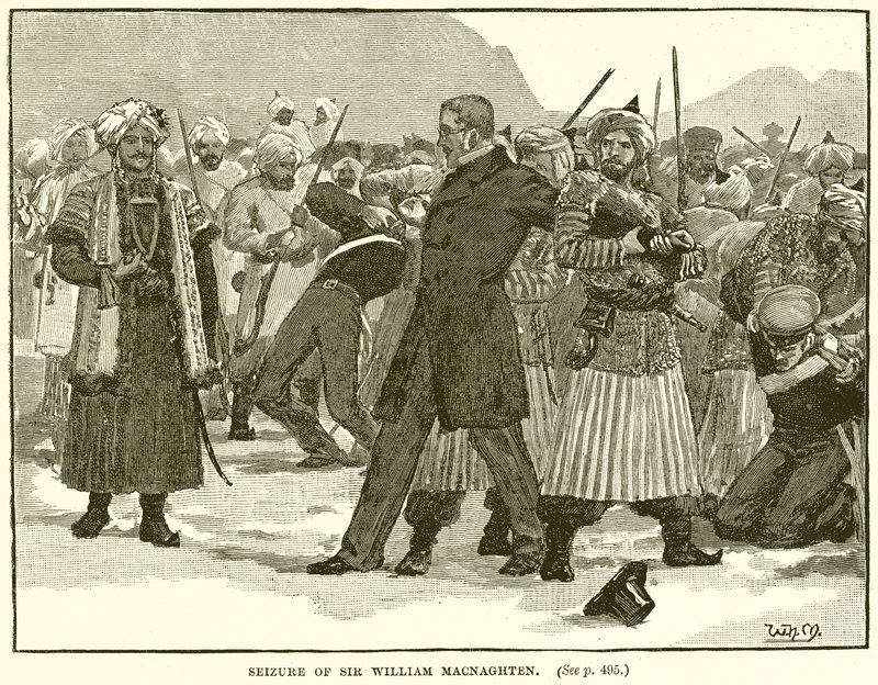 Zajęcie Sir Williama Macnaghtena autorstwa English School