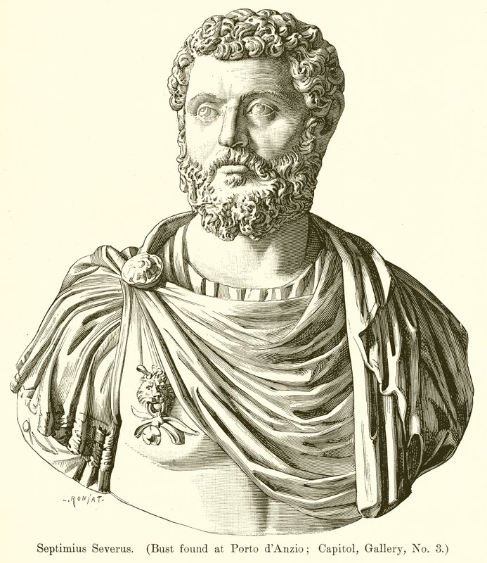 Septymiusza Sewera. (Popiersie znalezione w Porto dAnzio; Capitol, Gallery, nr 3) autorstwa English School