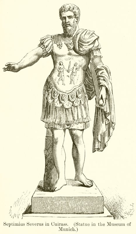Septymiusza Sewera w kirysie. (Pomnik w Muzeum w Monachium) autorstwa English School