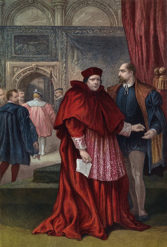 Szekspir, król Henryk VIII, akt III, scena 2 autorstwa English School