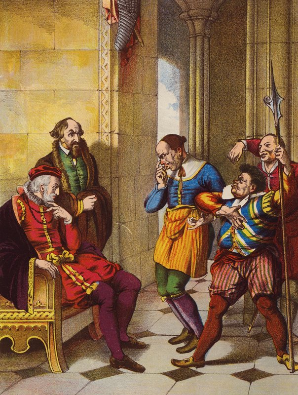 Szekspir: Miarka za miarkę (chromolitho) autorstwa English School