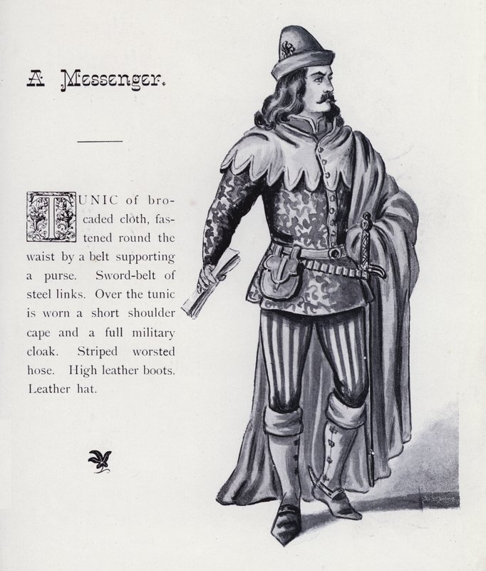 Król Ryszard III Szekspira: Posłaniec (lito) autorstwa English School