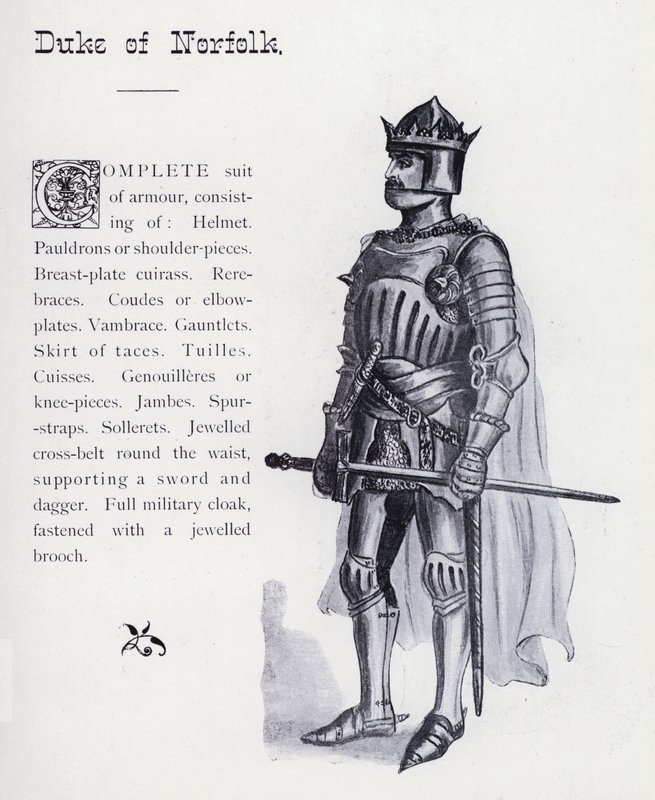Król Ryszard III Szekspira: Książę Norfolk (lito) autorstwa English School
