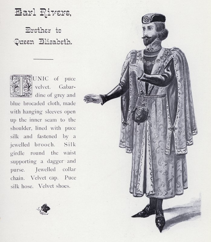 Król Ryszard III Szekspira: Earl Rivers, brat królowej Elżbiety (lito) autorstwa English School