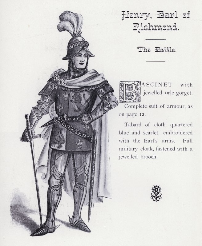 Król Ryszard III Szekspira: Henryk, hrabia Richmond, Bitwa (lito) autorstwa English School