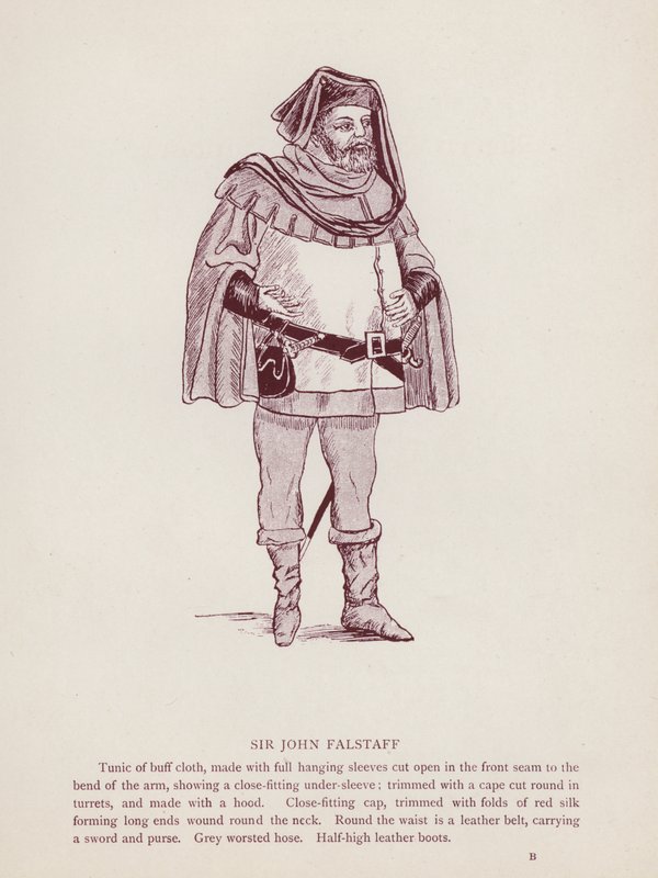 Wesołe żony Windsoru Szekspira: Sir John Falstaff (lito) autorstwa English School