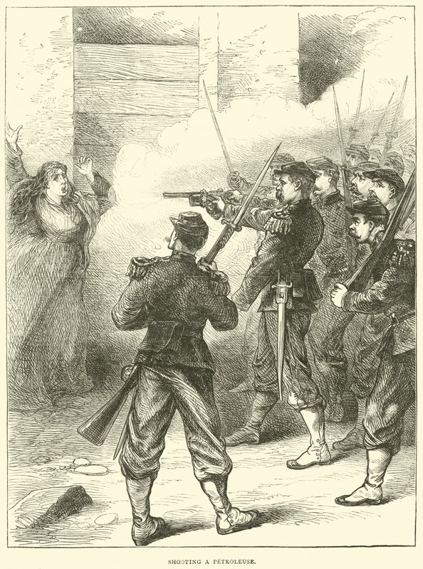 Strzelanie do benzyny, maj 1871 autorstwa English School