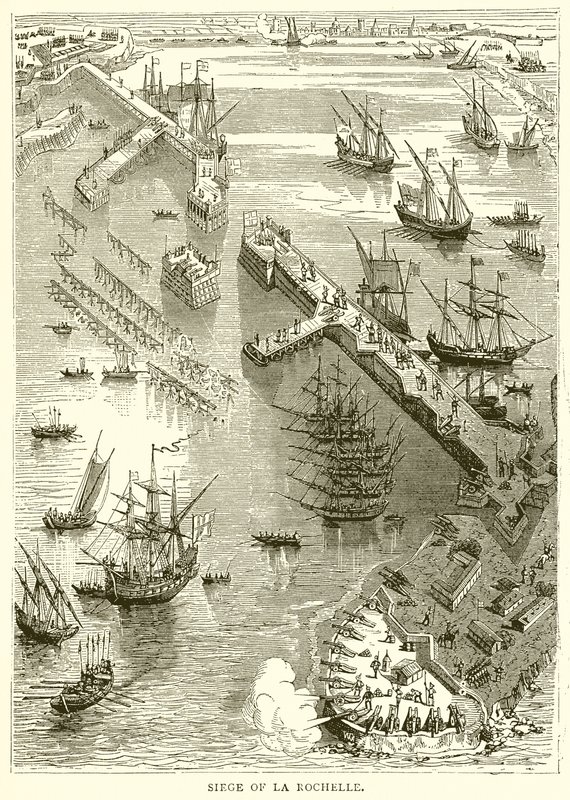 Oblężenie La Rochelle autorstwa English School