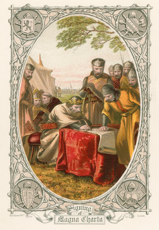 Podpisanie Magna Carta autorstwa English School