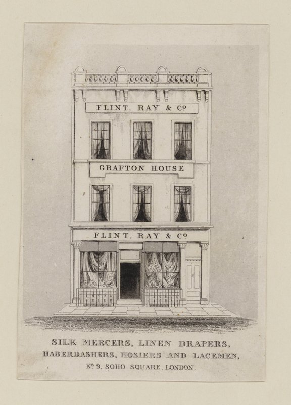 Silk Mercer, Flint Ray & Co, karta handlowa autorstwa English School