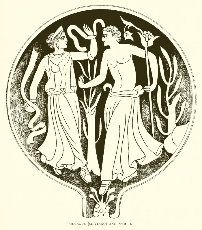 Silvanus (Silviano) i Nimfa autorstwa English School