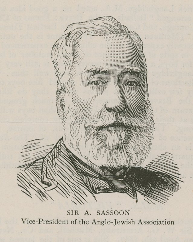 Sir A Sassoon, wiceprzewodniczący Stowarzyszenia Anglo-Żydów autorstwa English School
