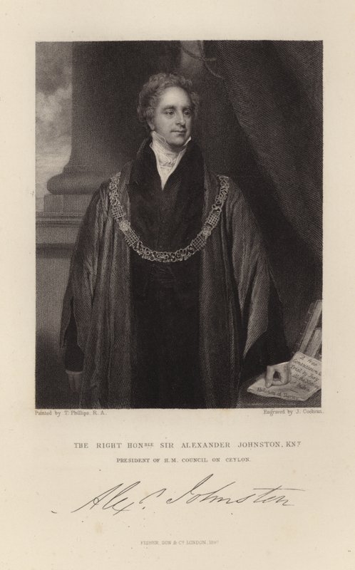 Sir Alexander Johnston autorstwa English School