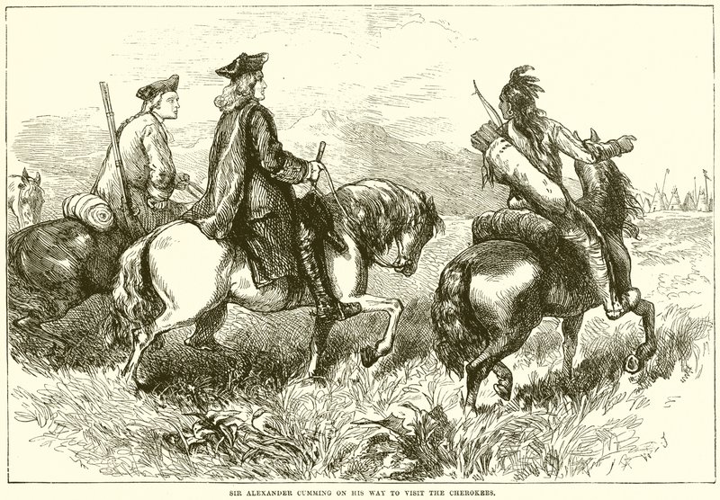 Sir Alexander Cumming w drodze do Czirokezów autorstwa English School