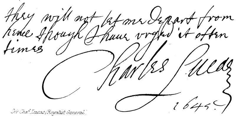 Sir Chas Lucas (Generał Królewski) autorstwa English School