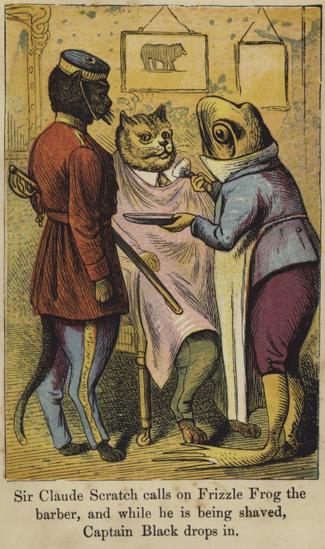 Sir Claude Scratch wzywa Frizzle Frog fryzjera autorstwa English School