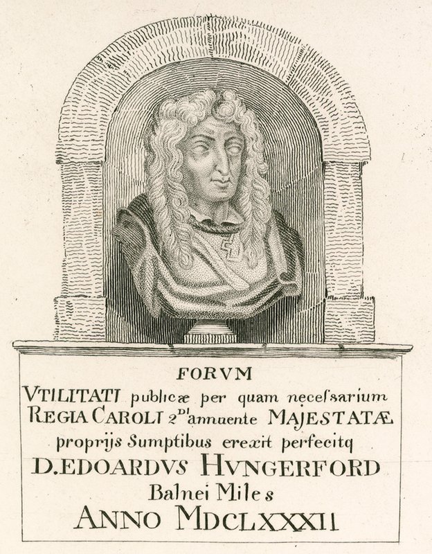 Sir Edward Hungerford, który został mianowany Rycerzem Łaźni podczas koronacji króla Karola II autorstwa English School