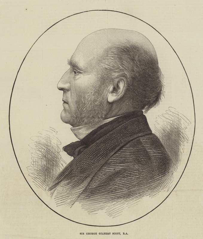 Sir George Gilbert Scott, RA (grawerowanie) autorstwa English School