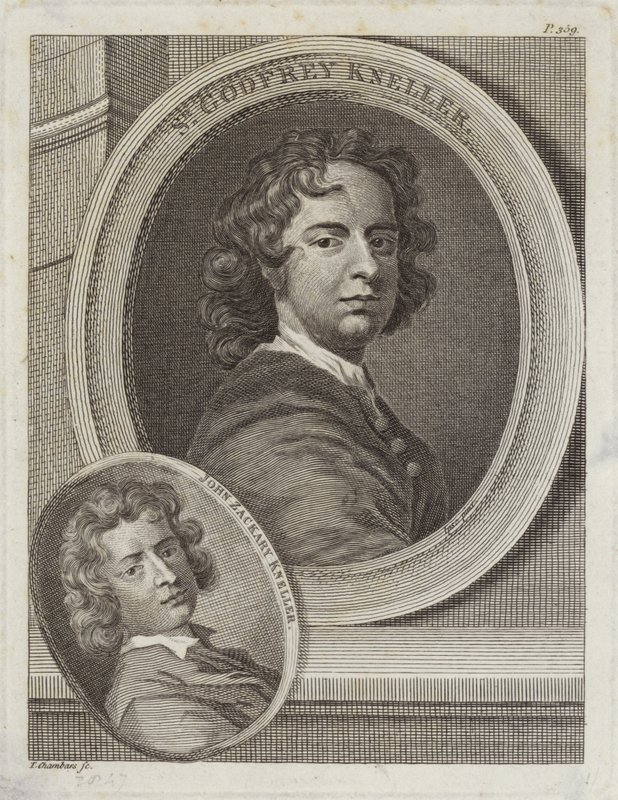 Sir Godfrey Kneller i John Zackary Kneller autorstwa English School