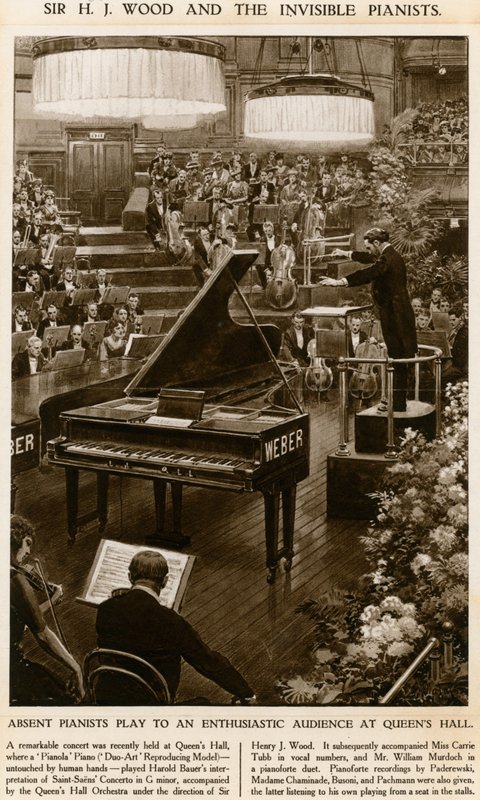 Sir Henry Wood i niewidzialni pianiści autorstwa English School