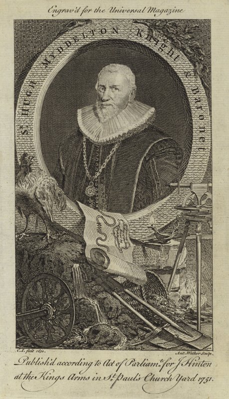Sir Hugh Myddelton, rycerz i baronet autorstwa English School