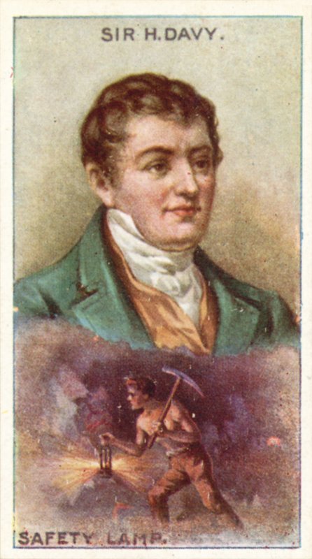 Sir Humphry Davy, lampa bezpieczeństwa autorstwa English School