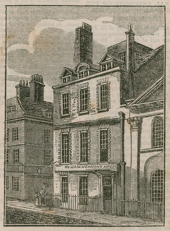 Sir Isaac Newtons House, St Martins Street, Leicester Square Londyn autorstwa English School