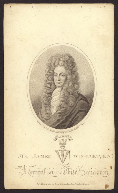 Sir James Wishart, admirał brytyjski (Grawerowanie) autorstwa English School