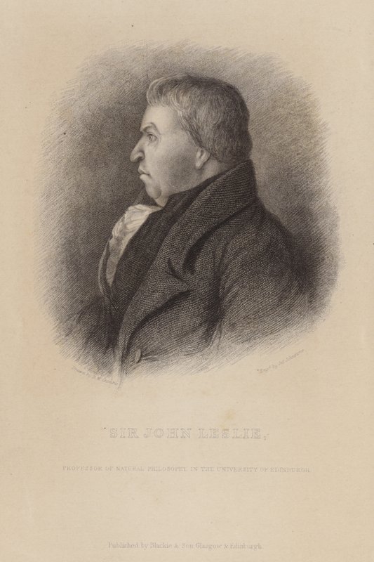 Sir John Leslie autorstwa English School