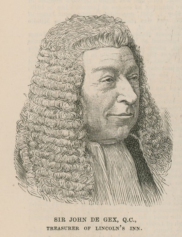 Sir John de Gex, skarbnik Lincolns Inn autorstwa English School