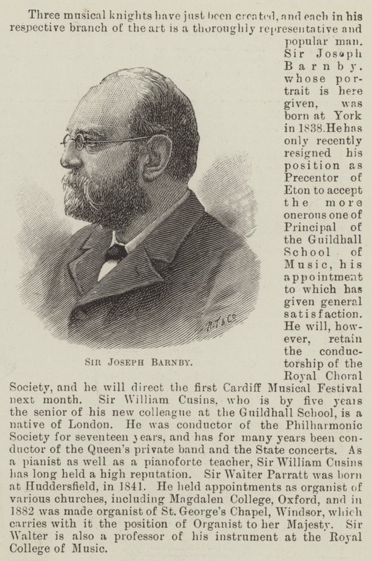 Sir Joseph Barnby (grafika) autorstwa English School