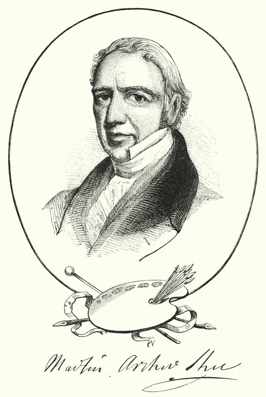 Sir Martin Archer Shee (grawerunek) autorstwa English School
