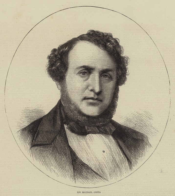 Sir Michael Costa (grawerunek) autorstwa English School