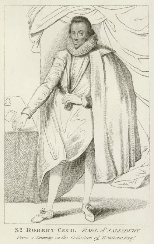 Sir Robert Cecil, hrabia Salisbury (grafika) autorstwa English School