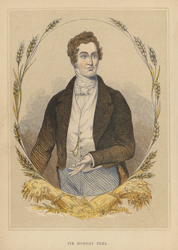 Sir Robert Peel (kolorowy grawerunek) autorstwa English School