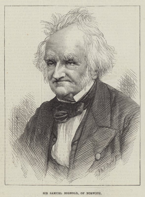 Sir Samuel Bignold z Norwich (rycina) autorstwa English School