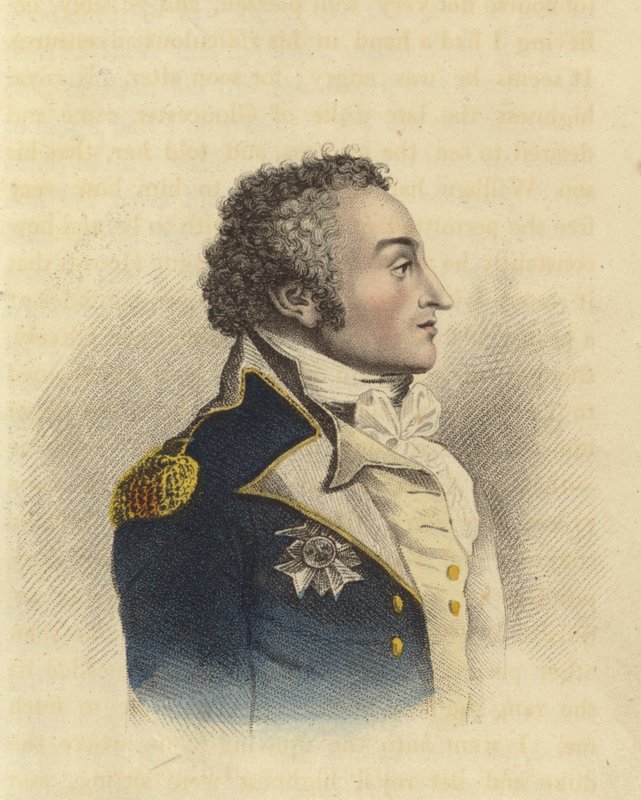 Sir Sidney Smith, admirał brytyjski (kolorowy grawerunek) autorstwa English School